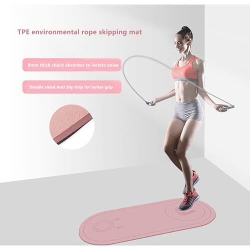 Thick 6mm Yoga Mat Rope Skipping Mat Silent Noise Floor Mat Household Non-slip Mat Tpe Jump Rope Floor Workouts Wholesale