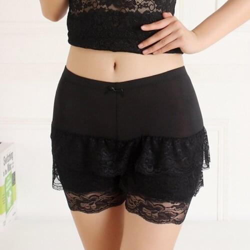 Yasemeen Ice Silk Floral Lace Safety Pants Modal Seamless Dress Safety Pants New Trending Women Boxer Shorts Underwear Pants