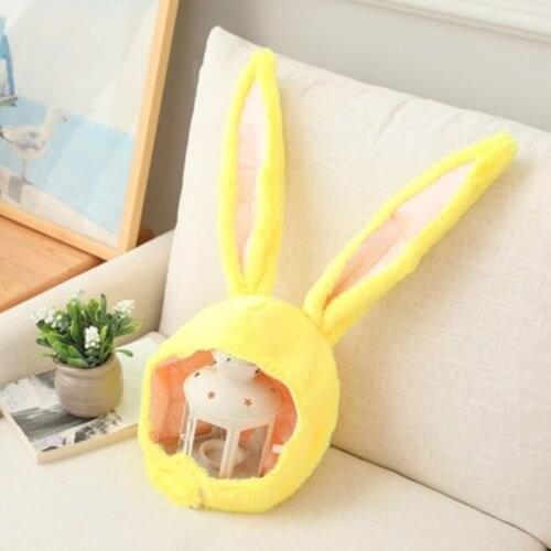 Funny Plush Bunny Ears Hood Hat Rabbit Eastern Cosplay Costume Headwear Props