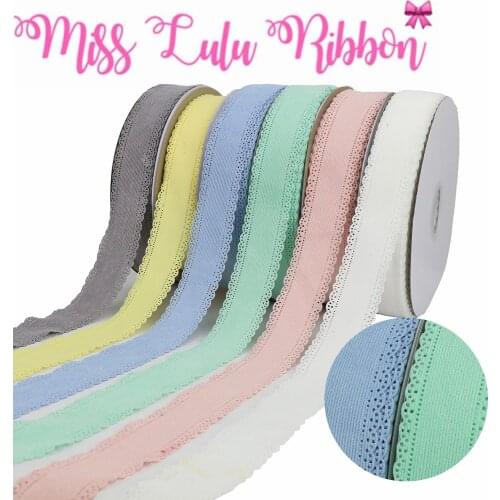 1-1/2"38mm Flower Hollow Corduroy Ribbon With Stamped Lace Solid Color DIY Handmade Hair Accessories 50yards