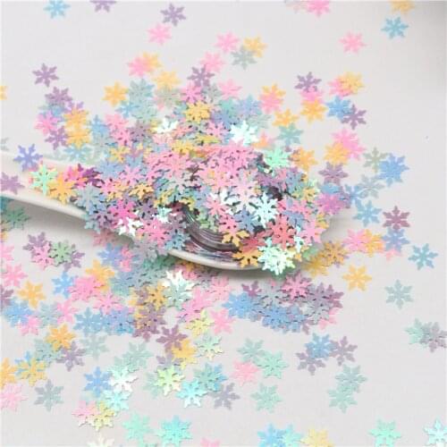 10mm Snowflakes Sequins White Plastic Artificial Snow Christmas Decoration for Home Party Table DIY Handmade Gift Crafts