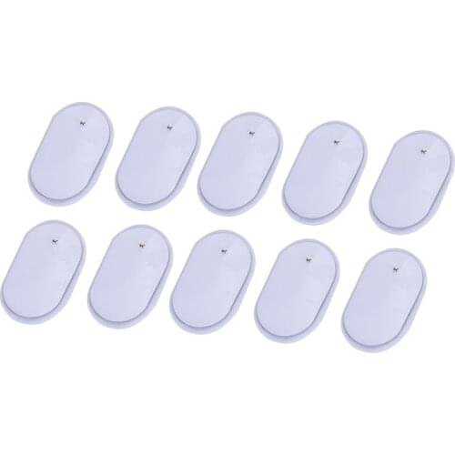 10pcs Silica Gel White Electrode Pads For Digital Tens Therapy Machine Electronic Cervical Vertebra Physiotherapy Massager Tools