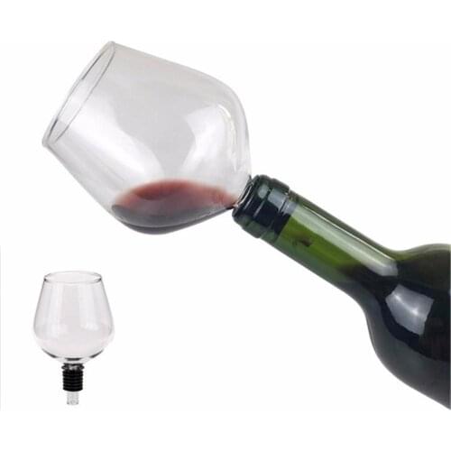 401-500ml Creative Red Wine Champagne Glass Cup with Silicone Seal Drink Directly from Bottle Party Bar Tool Crystal Glass Cup