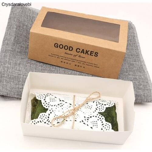 50pcs Kraft Paper Cake Boxes with Window Thank You for Bakery, Pastries, Dessert,Cookies Gift Boxes Packaging Party Supplies