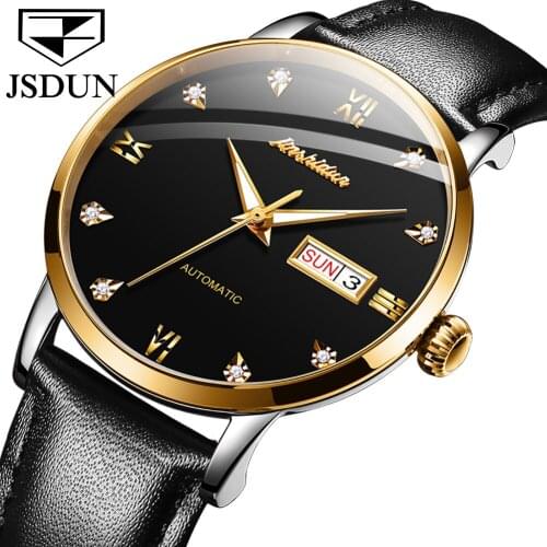JSDUN Mens Mechanical Watch Men Sapphire Automatic WristWatch Waterproof Luminous Fashion Creative Simple Relogio Masculino