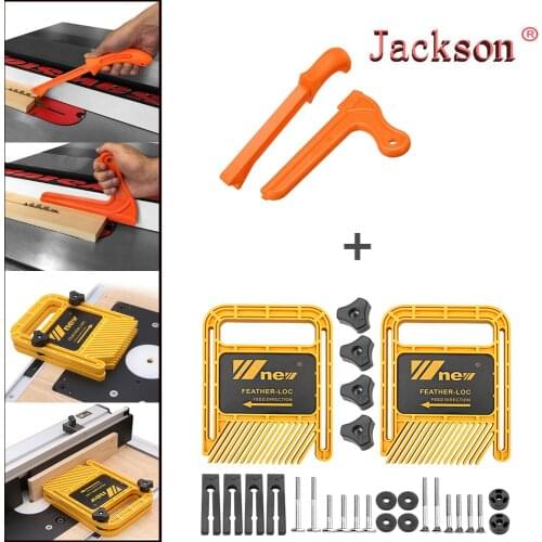 Woodworking Engraving Machine Double Featherboards Miter Gauge Slot Woodwork Tool Multi-purpose Feather Loc Board Set