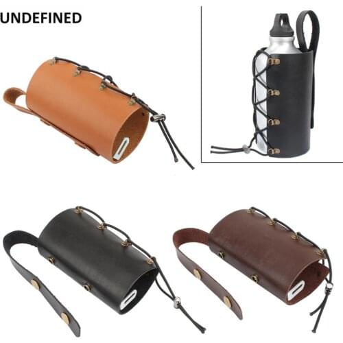 Motorcycle Bicycle Drink Holder Leather Water Bottle Cup Support Stand Car-styling Outdoor Sports Beverage Cup Adapter Universal