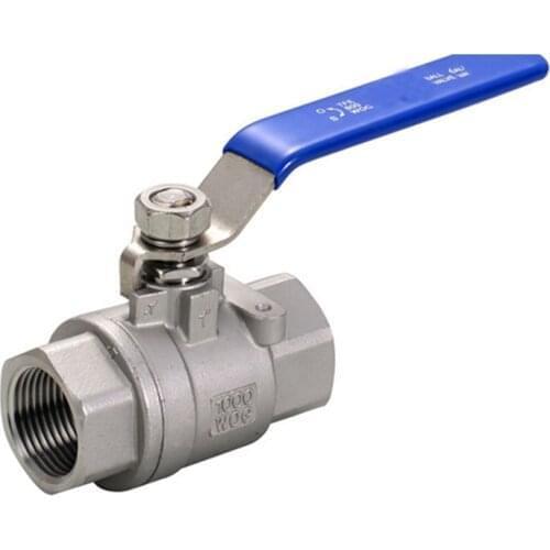 3/4" NPT DN20 Stainless Steel 304 Two-Piece Ball Valve Water Full Ports Oil Air