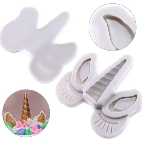 Unicorn DIY Making Mold Chocolate Candy Soap Mould Cake Decorating Tools Pastry Baking Molds 3D Non-stick Silicone Sugarcraft