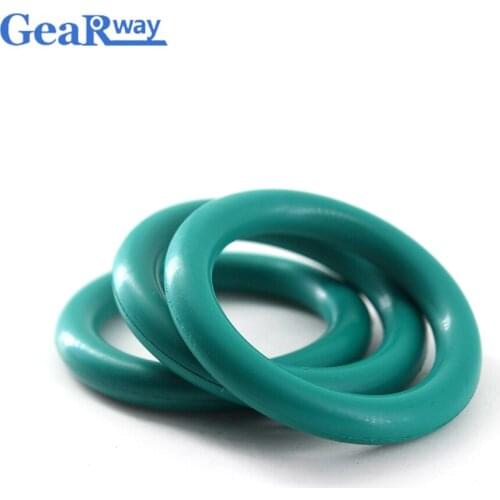 Gearway 5mm CS O Ring Seal Gasket Green FKM O Ring Seal Washer 81/82/83/84/100/105/110mm OD Oil Resistance O Ring Sealing