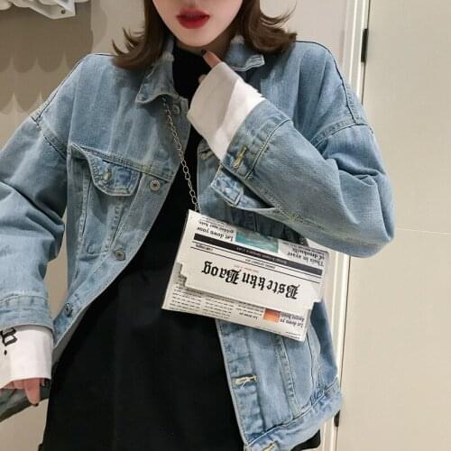 Summer Lady Funny Messenger Bag Super Fire Personality Fashion Chain Shoulder Bag Newspaper Bag Small Square Bag