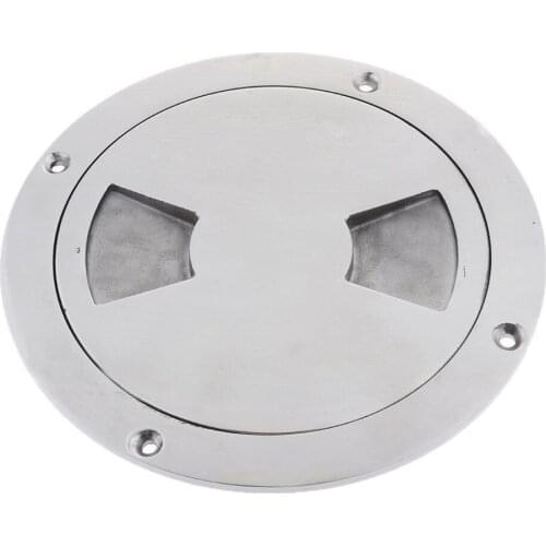 316 Stainless Steel 4" Deck Plate For Boat Marine Deck Cabin Hardware Polished