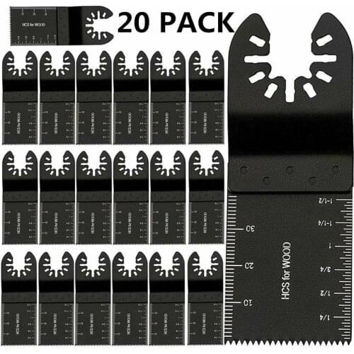 20pc Multi-Function Saw Blade Oscillating Saw Blade Multitool Blades Set Universal Cutter Blade Renovator Power Tool Accessories