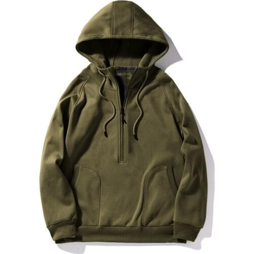 2021 Spring Autumn Mens Pullover Hoodirs With Hood Fashion Simple Sweatshirts Solid Color Tops Clothing