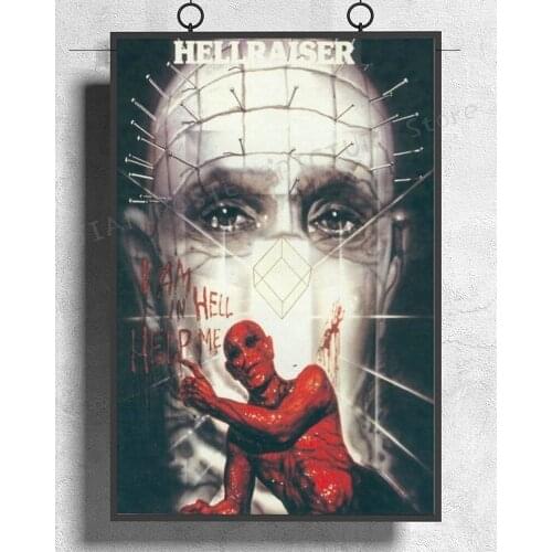 NJ638 HELLBOUND HELLRAISER II 2 Movie Horror Pinhead Cenobite 818 Wall Sticker Silk Poster Art Home Decoration