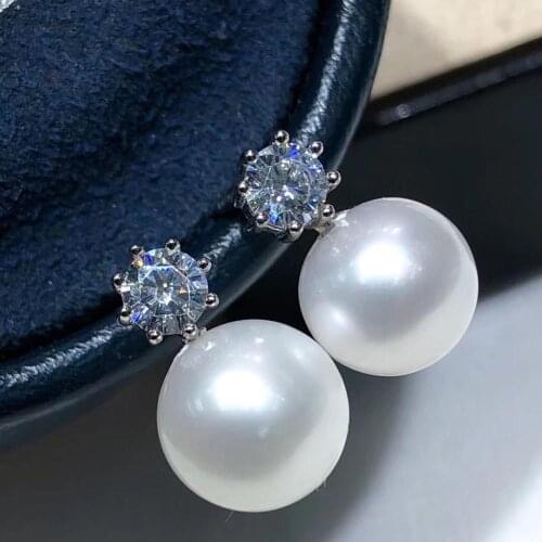 New Office Lady 925 Sterling Silver Earrings Findings Mounts Jewelry Parts Fittings for Pearls Coral Jade Agate Beads Stones