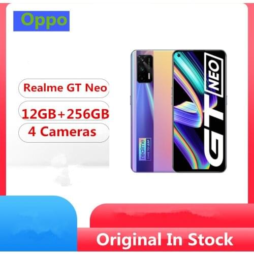 Original Realme GT Neo 5G Mobile Phone Dimensity 1200 Android 11.0 6.43" 120HZ Super AMOLED 12GB RAM 256GB ROM 64.0MP 50W Charge