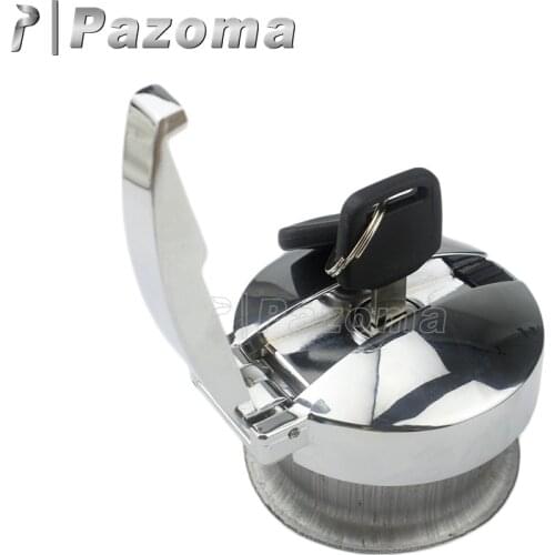 Motorcycle Flip-Up Gas Oil Fuel Petrol Tank Cap Cover Lock w/ Steel Filler Neck For Steel Tank BSA AJS Norton Cafe Racer Honda