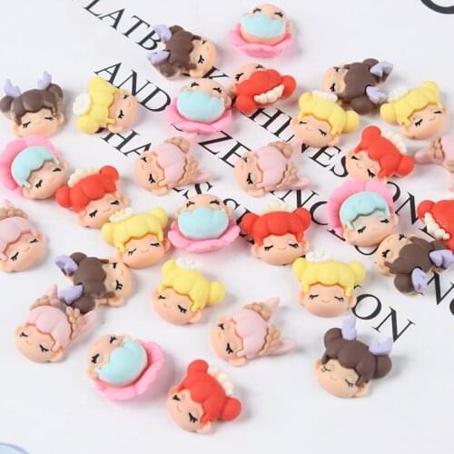 Resin Cartoon Doll Little Girl Pastoral Style Little Princess Three-Dimensional Nail Art Accessories Decoration 20Pcs/50Pcs