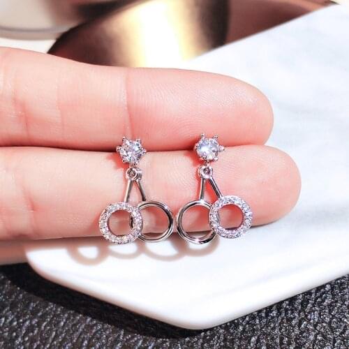 Top Quality Simple Earrings Jewelry Micro Cubic Zircon Stone quality Drop Earring for Women Wedding Party Gift