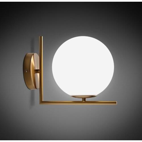 Modern Wall Lamp Glass Sconce Luminaire Ball Light Luminaria Abajur For Bathroom Bedroom Light E27 Base Home Lighting Lamparas