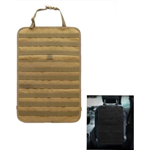 Tactical Car Back Seat Military Army Molle Organizer Pouch Storage Bag Outdoor Self-driving Hunting Seat Cover Bag Accessories