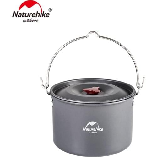 Naturehike 4-6 person Outdoor Cookware 4L Cooking Pot Utensils for Camping Picnic set Pot NH17D021-G