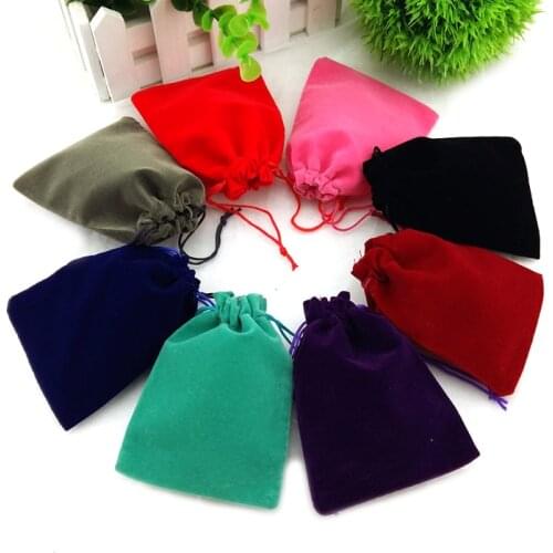 High Quality Mini Velvet Pouches Bags Drawstring Bag Jewelry Earring Necklace Size 6*7cm 15Pcs/Lot