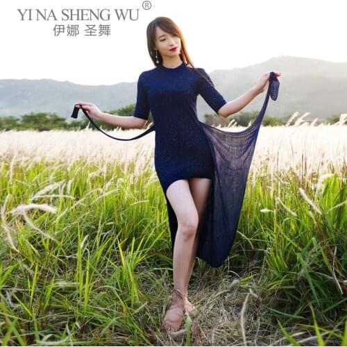 New Style Belly Dance Long Skirt Female Sexy Mesh Dress Practice Clothes Summer Elegant Profession Performance Exercise Clothing