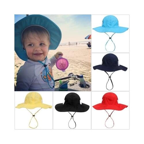 0-6year Large Brim Summer Sunhat for Children Baby UV Protection Cap Radiation Breathable Mesh Hat Seaside Beach Hats for Kids