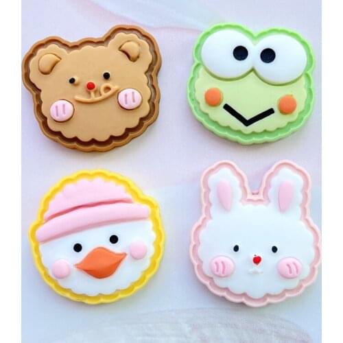 10Pcs Cute Vartoon Animals Resin Flatback Cabochon Scrapbook Kawaii DIY Embellishments Accessories F90