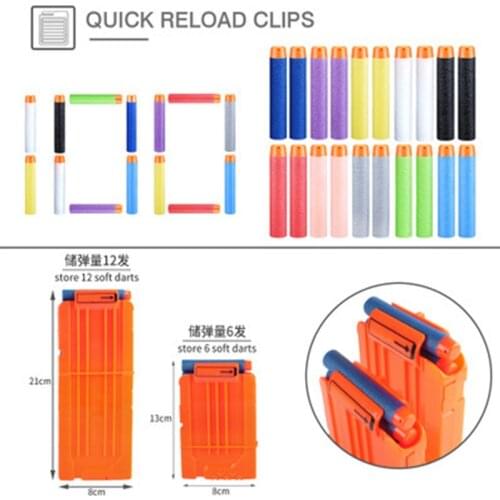 100pcs/set Soft Bullets Darts for Nerf Gun Round Head Refill Sponge Darts Safety Kids Toy Gun Bullets For NERF N-Strike Blasters