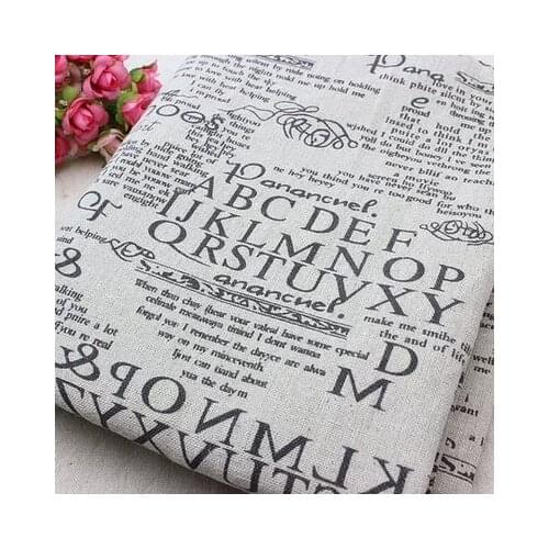 150*100CM cotton linen fabric for patchwork / printed newspapers textile fabric for sewing DIY tablecloths Cushion sofa fabrics