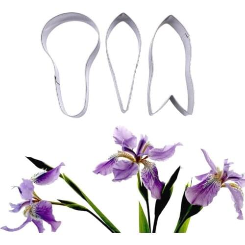 3 pcs/set Iris Petals Stainless Steel Biscuit Fondant Cake Cookie Cutters Cake Decorating Tools