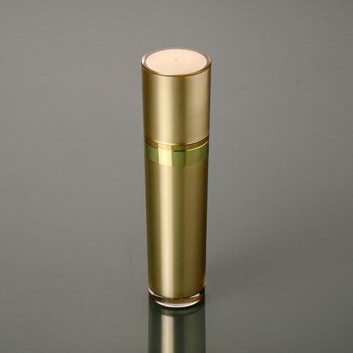 50ML cone shape gold plastic acrylic bottle for serum/lotion/emulsion/foundation/toner cosmetic packing plastic bottle
