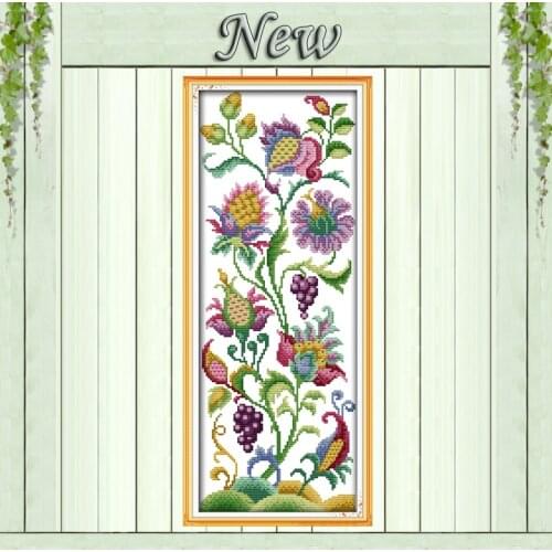 Abstract flowers fruits home Decor painting Counted Printed on canvas DMC 11CT 14CT Cross Stitch kits Needlework Sets embroidery