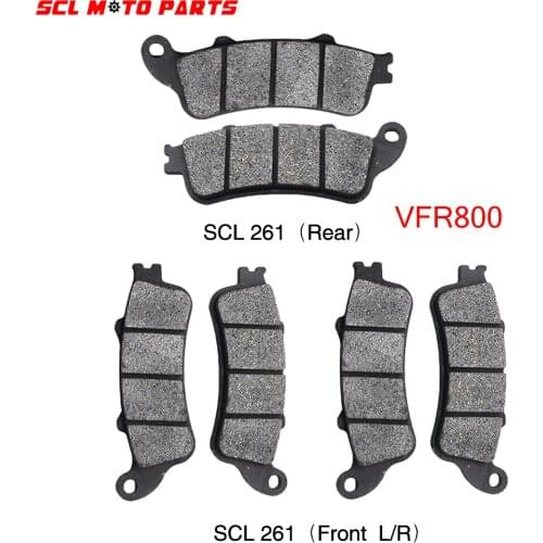 ALconstar-Motorcycle Disc Brake Pads Set Motocross Front & Rear Pads For Honda VFR800 2006 2007 2008 2009 2010 2011 2012 2013