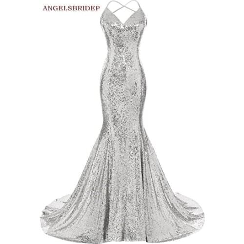ANGELSBRIDEP Mermaid Prom Dresses Vestidos de festa Sexy Backless Sweetheart Court Train Formal Evening Gowns Plus Size