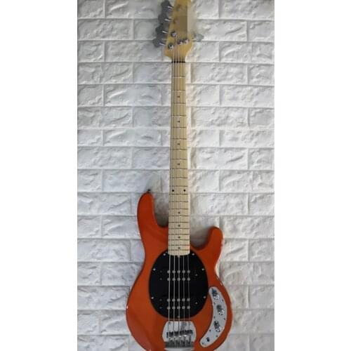 Electric Bass guitar Orange red M Sterling SUB Series Ray 5 Strings HH Pickups Chrome Hardware,customized,Paypal available!Bs-13