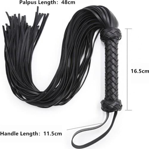 Erotic Slave Spanking Leather Whip Fetish BDSM Sex Torture Flogger Bondage Restraints Whips Adult Lash Toys for Couples Sex Game