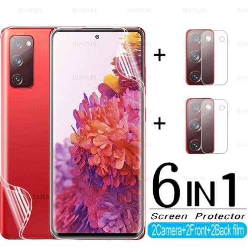 6in1 Hydrogel Film For Samsung S20 FE HD Film For Samsung S 20 21 Ultra S21Fe S21 S20 Plus Camera Lens Protective Film Not Glass