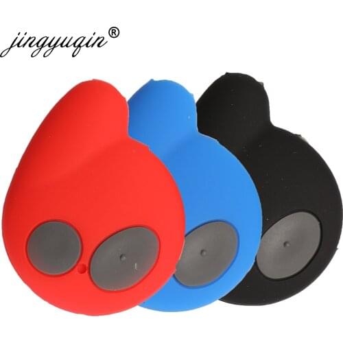 Jingyuqin 30pcs/lot Remote Silicone Key Case 2 Buttons Fit for Cobra Alarm 7777 Remote Key FOB Cover Protector Holder