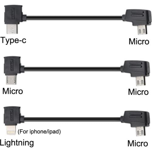 For DJI Mavic 2 Pro/Mavic Mini/ Mavic Air/ Spark Controller/Samsung/i Phone Micro USB Fit IOS Type-c OTG Data Cable 10cm/30cm