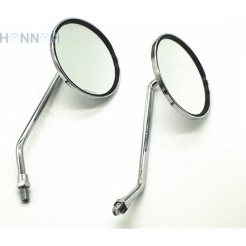 Round motorcycle Scooter accessories rearview Handlebar mirrors Chrome retrovisor moto FOR vespa piaggio Honda Kawasaki M10