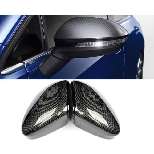 Carbon Fiber For Golf 8 Mirror Cover Rear view Side Mirror Cap Housing Support Lane Change Side Assist Blind Spot assist 2021