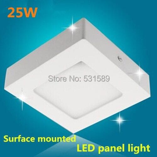 DHL 10pcs 25w kitchen light ceiling Square led panel lights quare surface mounted Aluminum 2835SMD AC85-265V warm/cool white