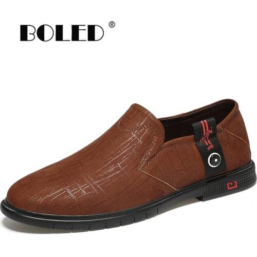 Genuine Leather Casual Shoes Flats Comfortable Classic Shoes Men Slip On Loafers Moccasins Outdoor Driving Shoes