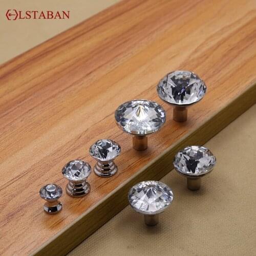 LSTABAN Modern Minimalist Drawer Shoe Cabinet Wine Cupboard Paper Box Cosmetic Case Jewelry Box Single Hole Glass Crystal Handle
