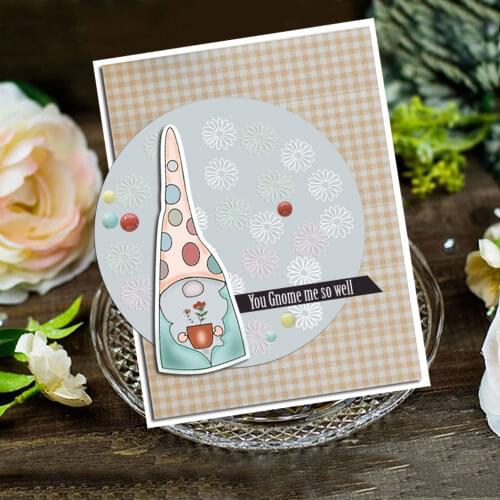 Metal Cutting Dies and Stamps Santa Jenkins and Flowers for Scrapbooking Album Paper Cards Decorative Crafts Embossing Die Cuts