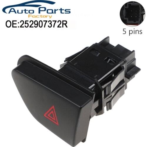 New Hazard Warning Switch Button For Dacia Duster Renault Captur Clio MK4 Zoe 2010-2017 252907372R 25290-7372R